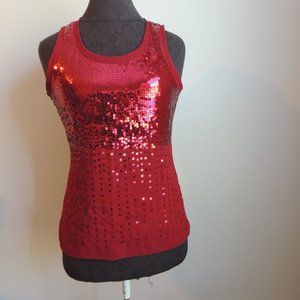 The Limited Sz XS Tank Top Burgundy Red Sleeveless Scoop Neck